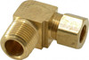 Parker Hannifin 3/8" Tube OD x 3/8-18 NPTF Brass Compression Tube Male Elbow Comp x MNPT Ends, 200 Max psi, -65 to 250°F 269C-6-6 - 63032338