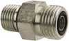 Parker Hannifin 3/8" Tube OD x 9/16-18 UN/UNF Steel Compression Tube Straight Thread Connector O-Ring Face Seal/SAE-ORB Ends, 9,200 Max psi, 3/4" Hex 6 F5OLO-S - 93462034