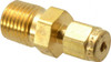 Parker Hannifin 1/8" Tube OD x 1/4 MPT Brass Compression Tube Male Connector Comp x MNPT Ends, 3,600 Max psi, 9/16" Hex 2-4 FBZ-B - 71779995
