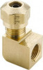 Parker Hannifin 3/8" Tube OD x 1/4 NPTF Brass Compression Tube Female Elbow Comp x FNPT Ends, 150 Max psi, -40 to 200°F 270NTA-6-4 - 87872669