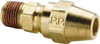 Parker Hannifin 3/8" Tube OD x 1/2-14 NPTF Brass Compression Tube Male Connector Comp x MNPT Ends, 400 Max psi, -65 to 250°F VS68AB-6-8 - 87871091