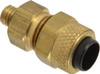 Parker Hannifin 1/4" Tube OD x 10-32 Thread Brass Compression Tube Male Connector Comp x MNPT Ends, 150 Max psi, 0 to 150°F 68P-4-10X32 - 63033286
