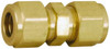 Parker Hannifin 1/8" Tube OD Brass Compression Tube Union Comp x Comp Ends, 3,600 Max psi, 7/16" Hex 2-2 HBZ-B - 71783385