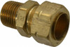 Parker Hannifin 5/8" Tube OD x 3/8-18 NPTF Brass Compression Tube Male Connector Comp x MNPT Ends, 650 Max psi, -65 to 250°F 68CA-10-6 - 63034714