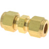 Parker Hannifin 3/8" Tube OD Brass Compression Tube Union Comp x Comp Ends, 2,300 Max psi, 5/8" Hex 6-6 HBZ-B - 09625609