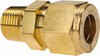 Parker Hannifin 1/2" Tube OD x 3/8 MPT Brass Compression Tube Male Connector Comp x MNPT Ends, 2,200 Max psi, 13/16" Hex 8MSC6N-B - 71778005