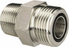 Parker Hannifin 3/4" Tube OD x 3/4-14 NPTF Steel Zinc Plated Compression Tube Male Connector O-Ring Face Seal/NPTF Ends, 5,500 Max psi, 1-1/4" Hex 12 FLO-S - 72519333