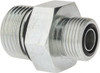 Parker Hannifin 1/2" Tube OD x 1-1/16 - 12 UN/UNF Steel Compression Tube Straight Thread Connector O-Ring Face Seal/SAE-ORB Ends, 9,200 Max psi, 1-1/4" Hex 8-12 F5OLO-S - 93462075