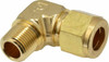 Parker Hannifin 1/2" Tube OD x 3/8 MPT Brass Compression Tube Male Elbow Comp x MNPT Ends, 2,200 Max psi, 13/16" Hex 8MSEL6N-B - 71779748