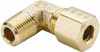 Parker Hannifin 3/4" Tube OD x 1/2-14 NPTF Brass Compression Tube Male Elbow Comp x MNPT Ends, 100 Max psi, -65 to 250°F 169C-12-8 - 63032098