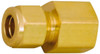 Parker Hannifin 3/4" Tube OD x 3/4-14 FPT Brass Compression Tube Female Connector Comp x FNPT Ends, 1,900 Max psi, 1-3/8" Hex 12FSC12N-B - 71779789