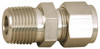 Parker Hannifin 3/8" Tube OD x 1/2-14 NPT Stainless Steel Compression Tube Male Connector Comp x MNPT Ends, -425 to 1,200°F, 7/8" Hex 6MSC8N-316 - 32151946