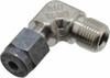 Parker Hannifin 1/8" Tube OD x 1/8 MPT Stainless Steel Compression Tube Male Elbow Comp x MNPT Ends, 7/16" Hex 2-2 CBZ-SS - 04236642