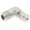 Parker Hannifin 1/8" Tube OD x 1/4-18 NPT Stainless Steel Compression Tube Male Elbow Comp x MNPT Ends, -425 to 1,200°F, 9/16" Hex 2MSEL4N-316 - 56533060