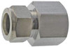 Parker Hannifin 1/4" Tube OD x 3/8-18 NPT Stainless Steel Compression Tube Female Connector Comp x FNPT Ends, -425 to 1,200°F, 7/8" Hex 4FSC6N-316 - 05730700