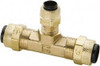 Parker Hannifin 3/8 x 3/8 x 1/4" Tube OD Brass Compression Tube Union Tee Comp x Comp x Comp Ends, 150 Max psi, 0 to 150°F 164P-6-4 - 63033443
