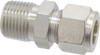 Parker Hannifin 1/2" Tube OD x 1/2-14 NPT Stainless Steel Compression Tube Male Connector Comp x MNPT Ends, 7/8" Hex 8MSC8N-316 - 32152001
