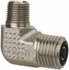 Parker Hannifin 1/4" Tube OD x 1/8-27 NPTF Steel Zinc Plated Compression Tube Male Elbow O-Ring Face Seal/NPTF Ends, 6,000 Max psi 4 CLO-S - 72519036