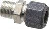 Parker Hannifin 1/2" Tube OD x 3/8 MPT Stainless Steel Compression Tube Male Connector Comp x MNPT Ends, 13/16" Hex 8-6 FBZ-SS - 03560638