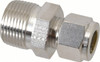 Parker Hannifin 1/2" Tube OD x 3/4-14 NPT Stainless Steel Compression Tube Male Connector Comp x MNPT Ends, -425 to 1,200°F, 1-1/16" Hex 8MSC12N-316 - 32151953