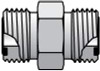Parker Hannifin 3/8 x 1/4" Tube OD UN/UNF Steel Compression Tube Union O-ring Face Seal Ends, 9,200 Max psi, 3/8" Hex 6-4 HLO-S - 93462430