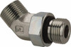 Parker Hannifin 1/2" Tube OD x 3/4-16 UN/UNF Steel Zinc Plated Compression Tube Male 45° Elbow O-Ring Face Seal/SAE-ORB Ends, 6,000 Max psi 8 V5OLO-S - 72517394