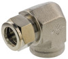 Parker Hannifin 5/8" Tube OD x 1/2-14 NPT Stainless Steel Compression Tube Female Elbow Comp x FNPT Ends, -425 to 1,200°F, 1-1/16" Hex 10FEL8N-316 - 65059651