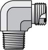 Parker Hannifin 1/4" Tube OD x 3/8-18 NPTF Steel Zinc Plated Compression Tube Male Elbow O-Ring Face Seal/NPTF Ends, 6,000 Max psi 4-6 CLO-S - 72519051