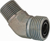 Parker Hannifin 1/2" Tube OD x 3/8-18 NPTF Steel Zinc Plated Compression Tube Male 45° Elbow O-Ring Face Seal/NPTF Ends, 6,000 Max psi 8 VLO-S - 72517279