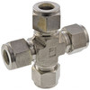 Parker Hannifin 3/4" Tube OD NPT Stainless Steel Compression Tube Union Cross All Comp Ends, -425 to 1,200°F, 1-1/16" Hex 12ECR12-316 - 65112617