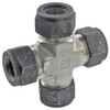 Parker Hannifin 3/8" Tube OD Stainless Steel Compression Tube Union Cross All Comp Ends, 9/16" Hex 6 KBZ-SS - 05052709