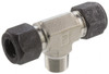 Parker Hannifin 3/4" Tube OD x 3/4 NPT Stainless Steel Compression Tube Male Branch Tee Comp x Comp x MNPT Ends, 1-1/16" Hex 12-12-12 SBZ-SS - 03394608