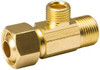 Value Collection 1/4" Tube OD x 3/8 FIP Brass Compression Tube Tee FIP x Comp Ends 993-015NL - 45884442