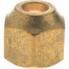 CerroBrass 1/2 x 3/8" Tube OD 45° Brass Flared Tube Refrigeration Nut Compression Ends P-NSR4-86 - 36984292