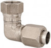 Made in USA 1/2" Tube OD x 3/4-16 UNF 37° 316 Stainless Steel Flared Tube Female Elbow Flared to Female JIC Swivel, 90° Ends TX-8-SE-A - 76042548