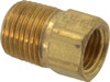 Parker Hannifin 1/8" Tube OD x 1/8-27 NPTF Brass Flared Tube Inverted Male Connector Flare x MNPTF Ends 48IFHD-2-2 - 62252481