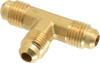 Parker Hannifin 1/4" Tube OD x 7/16-20 UNF 45° Brass Flared Tube Union Tee Flare x Flare x Flare Ends 144F-4 - 62251079