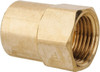 Parker Hannifin 3/8" Tube OD x 1/4-18 NPTF Brass Flared Tube Inverted Female Connector Flare x FNPTF Ends 46IFHD-6-4 - 62252465