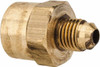 Parker Hannifin 1/4" Tube OD x 3/8-18 NPTF 45° Brass Flared Tube Female Connector Flare x FNPTF Ends 46F-4-6 - 62250402