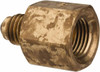 Parker Hannifin 1/8" Tube OD x 1/8-27 NPTF 45° Brass Flared Tube Female Connector Flare x FNPTF Ends 46F-2-2 - 62250360