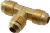 Parker Hannifin 3/8" Tube OD x 5/8-18 UNF 45° Brass Flared Tube Union Tee Flare x Flare x Flare Ends 144F-6 - 62251095
