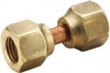 Parker Hannifin 1/2" Tube OD x 3/4-16 UNF 45° Brass Flared Tube Swivel Nut Valve Connector Flare x Flare Ends 14FSV-8 - 62249768
