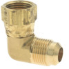 Parker Hannifin 1/2" Tube OD x 3/4-16 UNF 45° Brass Flared Tube Swivel Nut Elbow Flare x Swivel Ends 166FSV-8-8 - 62252150