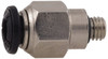 Aignep USA 3mm Outside Diam, M5 Metric, Nickel Plated Brass Push-to-Connect Tube Male Connector 250 Max psi, Tube to Metric Thread Connection, Buna O-Ring 50020N-3-M5 - 53660056