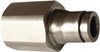 Legris 1/2" Outside Diam, 3/8 NPT, Nickel Plated Brass Push-to-Connect Tube Female Connector 435 Max psi, Tube to Female NPT Connection, FKM O-Ring, Conforms to FDA Standards 3615 62 18 - 55765036