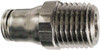Legris 3/8" Outside Diam, 3/8 NPT, Nickel Plated Brass Push-to-Connect Tube Male Connector 435 Max psi, Tube to Male NPT Connection, FKM O-Ring 3675 60 18 - 68967447
