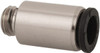 Legris 4mm Outside Diam, M5x0.8 Metric, Nickel Plated Brass Push-to-Connect Tube Male Connector with Internal Hex 290 Max psi, Tube to Metric Thread Connection, Nitrile O-Ring 3181 04 19 - 56179690