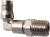 Legris 6mm Outside Diam, 1/8 BSPT, Nickel Plated Brass Push-to-Connect Tube Extended Male Elbow 435 Max psi, Tube to Male BSPT Connection, FKM O-Ring 3629 06 10 - 65402083