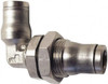 Legris 12mm Outside Diam, Nickel Plated Brass Push-to-Connect Tube Bulkhead Union Elbow 435 Max psi, Tube to Tube Connection, FKM O-Ring 3639 12 00 - 77764173