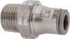 Legris 3/16" Outside Diam, 1/8 NPT, Stainless Steel Push-to-Connect Male Connector 435 Max psi, Tube to Male NPT Connection, FKM O-Ring 3805 55 11 - 48615124